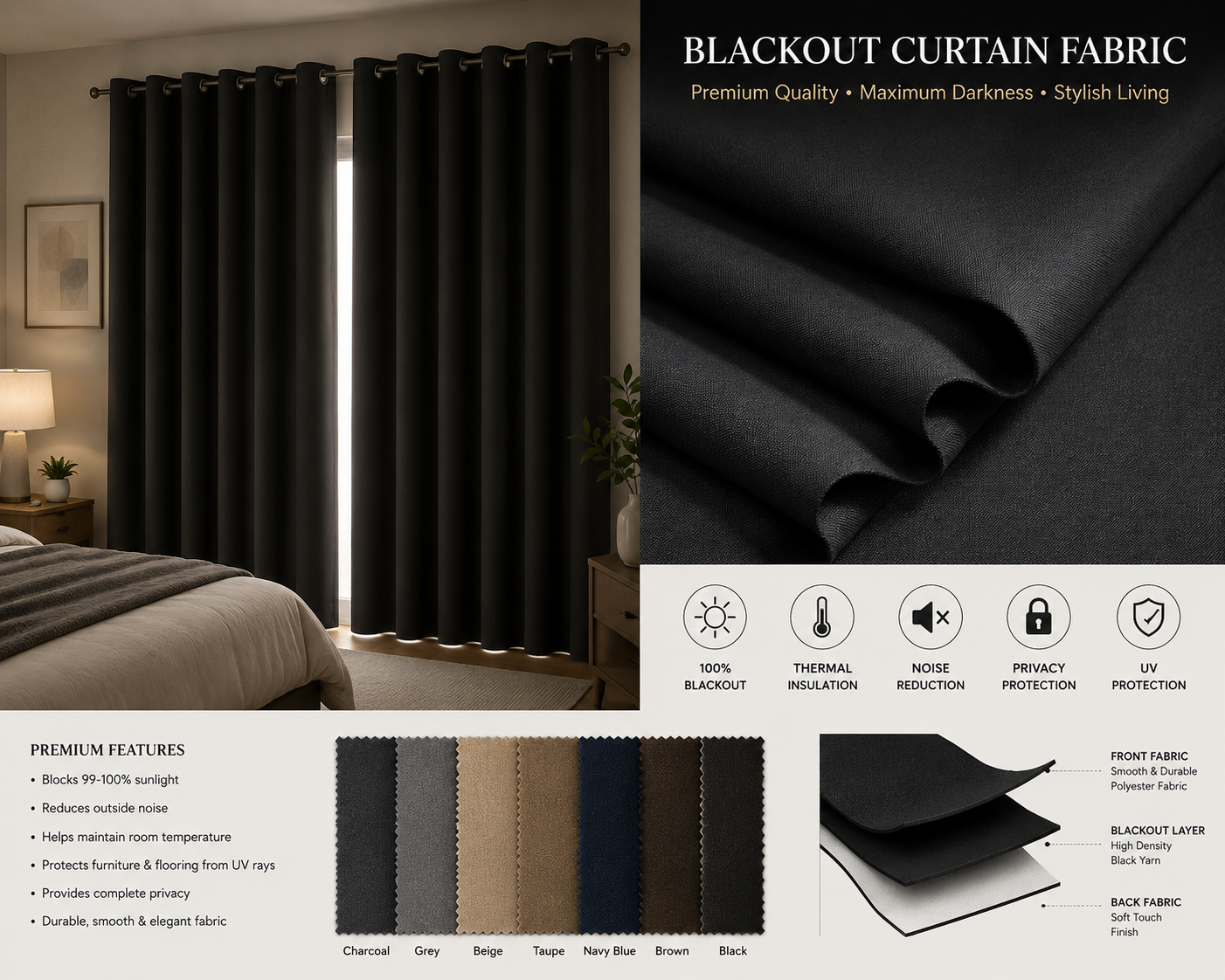 Blackout Curtain Fabric