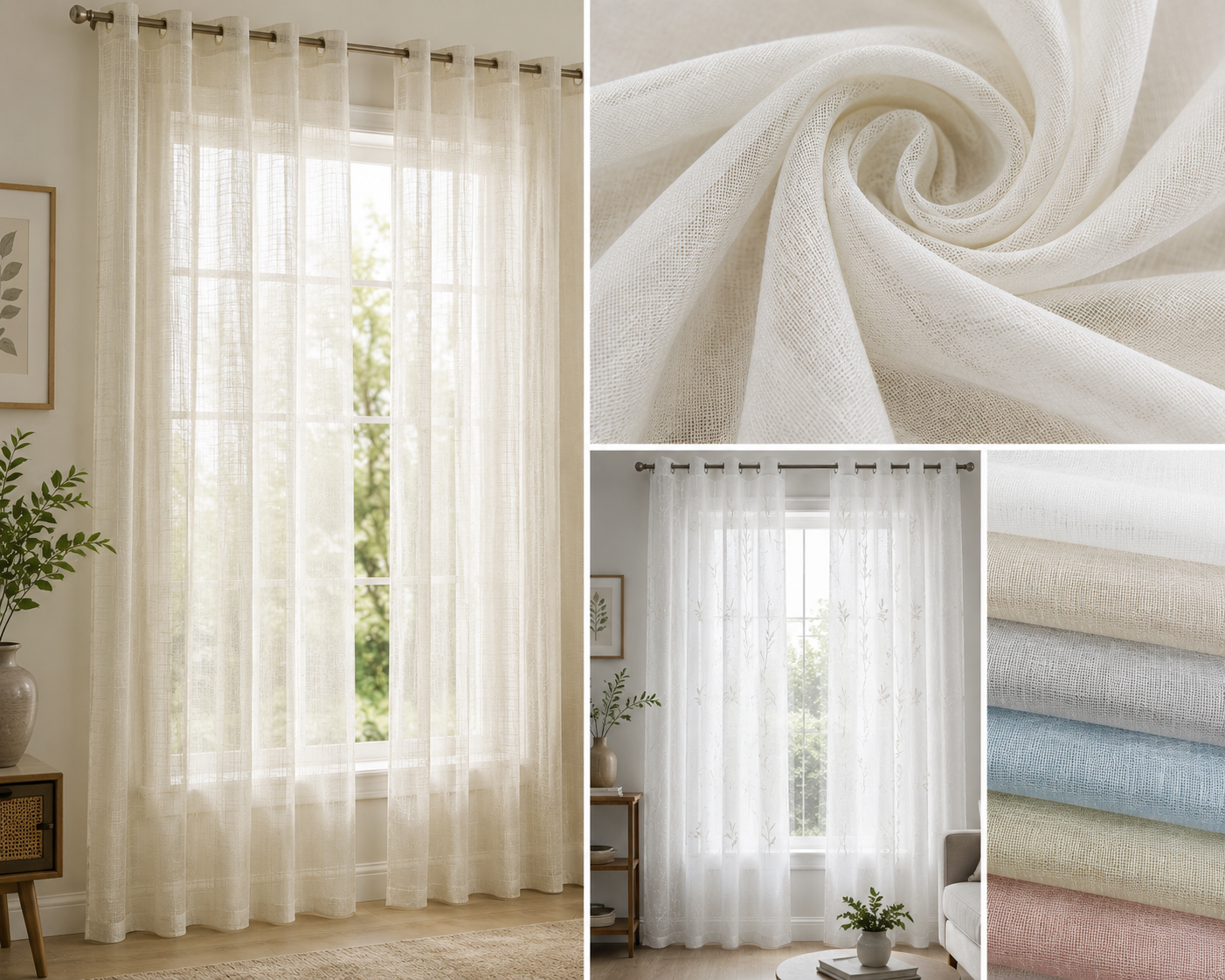 Sheer curtain fabric